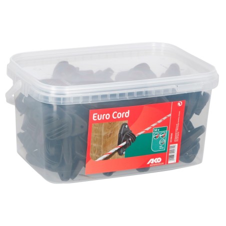 Rope insulator Euro Cord black, 50pcs/bucket