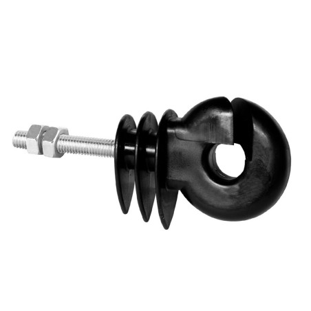 Ringisolator svart, med metrisk gjenger, M6x35mm (pk a 25 stk)